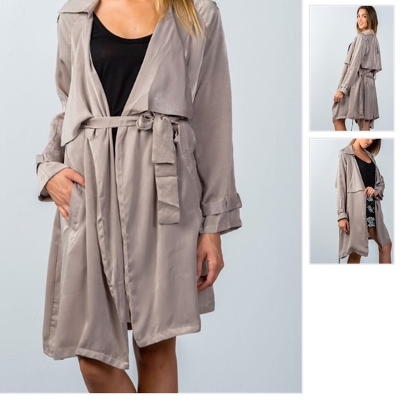 Beulah Sweaters - Hem Waterfall Belted Cape Cardigan